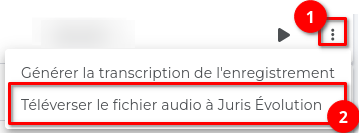 CDR téléverser à Juris Evolution