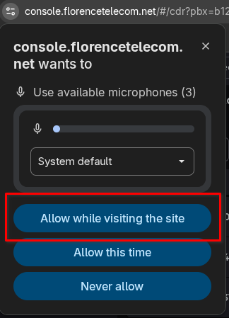 Demande de permissions Chrome