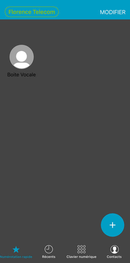 Numéro rapide configuré