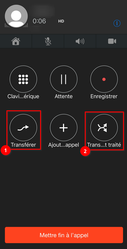 Options de transfert