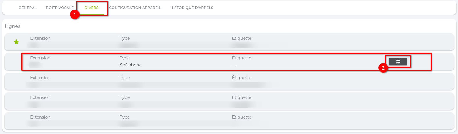 Obtention du code QR