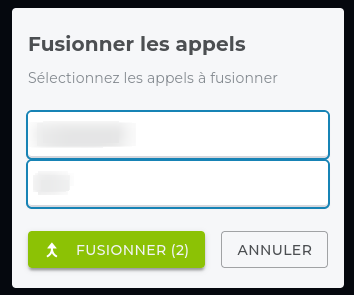 Fusionner des appels