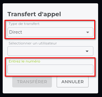 Transfert d'appel