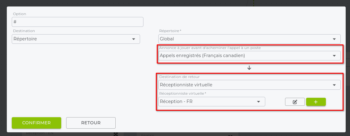 Réceptionniste virtuelle